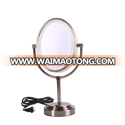 double-sided light oval mirror