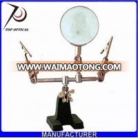 Top optical glass lens adjustable table stand magnifier third hand