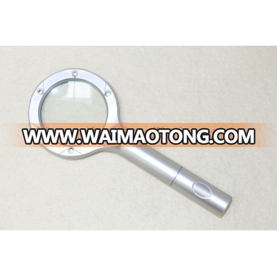 Glass Lens Material 4X Magnification 6 LED light magnifier