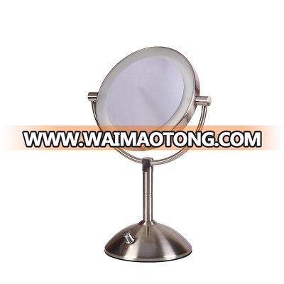 2019 hot selling factory supply 8 inch double sides 1x/5x led makeup mirror