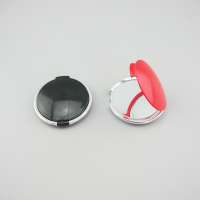 plastic round compact pocket mirror with logo double side mirror promotion mirror