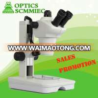 LED illumination 4X to 200X trinocular zoom stereo microscope / stereoscope